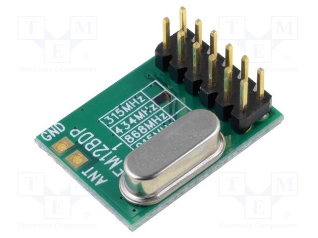 Module: RF; FM transceiver; FSK; 433.92MHz; SPI; -105dBm; 5dBm