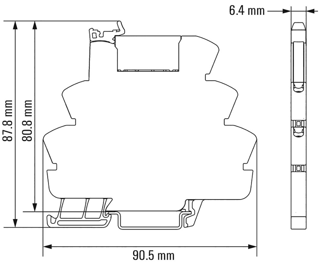 Relay: interface; SPDT; Ucntrl: 12VDC; 6A; DIN; Leads: spring clamps