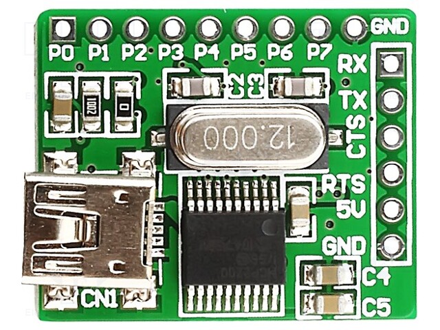 Expansion board; USB B; Features: MCP2200; Interface: UART,USB