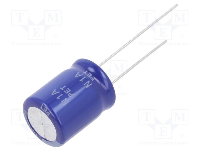 Capacitor: electrolytic; THT; 220uF; 63VDC; Ø12.5x16mm; ±20%; 2000h