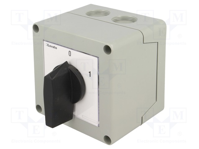 Switch: cam switch; Stabl.pos: 2; 16A; 0-1; Mounting: in housing