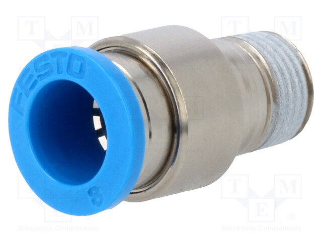 Push-in fitting; straight; Input thread: R 1/8" external; 8mm