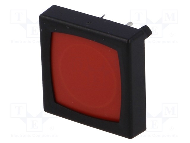 Switch: push-button; Pos: 2; SPST-NO; 0.125A/48VDC; red; Body: black