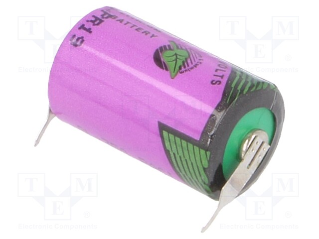 Battery: lithium (LTC); 3.6V; 1/2AA; 2pin; Ø14.7x25.2mm; 1200mAh