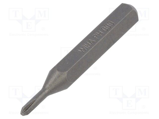 Screwdriver bit; Phillips; PH000; Overall len: 28mm; Series: MICRO