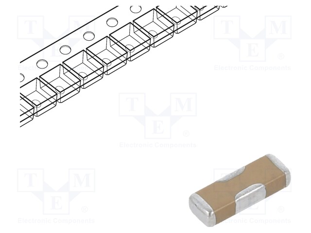 Feedthrough Capacitor, Three Terminal, 470 pF, 100 V, 300 mA, 1806 [4516 Metric], Surface Mount