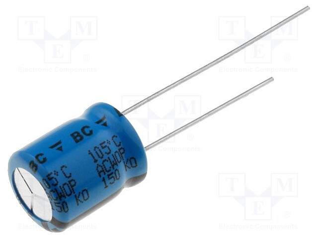 Capacitor: electrolytic; low impedance; THT; 100uF; 63VDC; ±20%