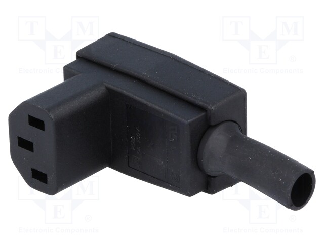 Connector: AC supply; plug; female; 10A; 250VAC; IEC 60320; C13 (F)