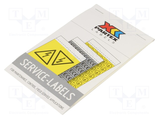 Safety sign; self-adhesive folie; W: 78mm; H: 108mm; white