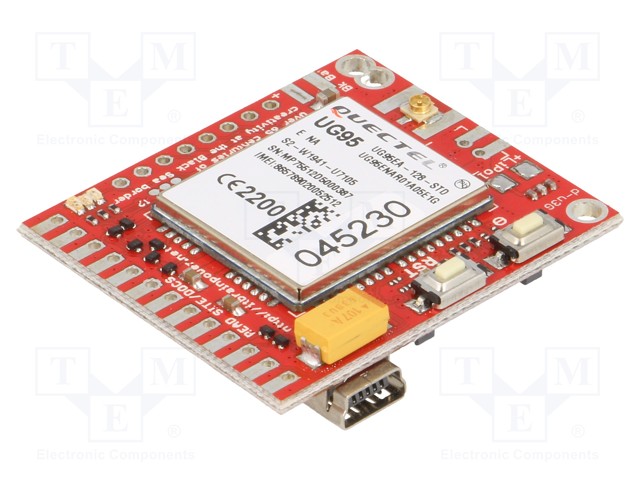 Expansion board; Raspberry Pi; SIM,U.FL,USB B micro,pin strips