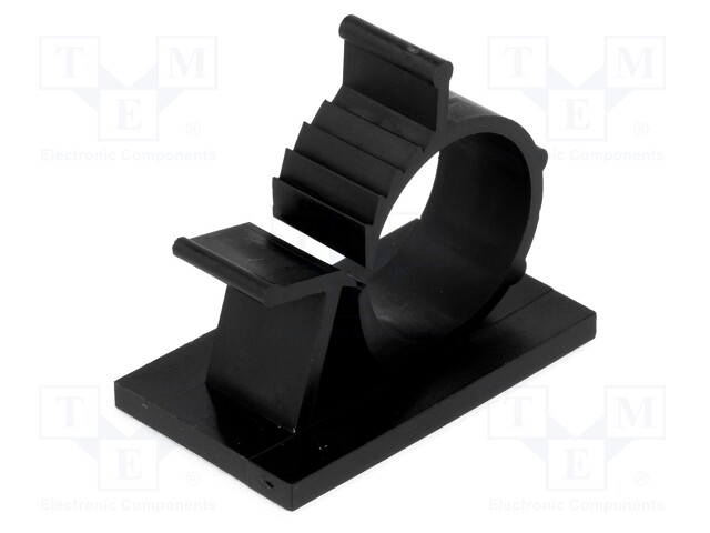 Self-adhesive cable holder; 16.5÷20.1mm; polyamide; black