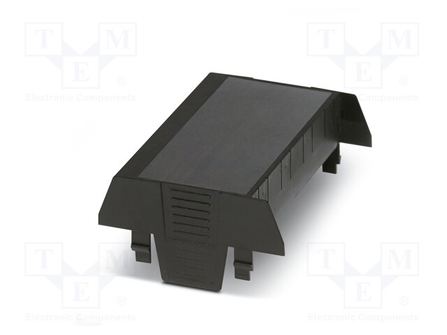 Cover; for enclosures; UL94HB; Series: EH 90; Mat: ABS; black; 90mm