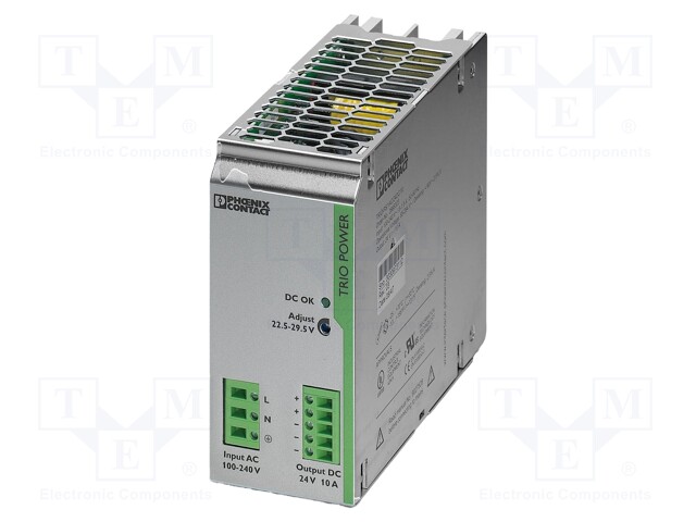 Power supply: switched-mode; Mounting: DIN; IP20