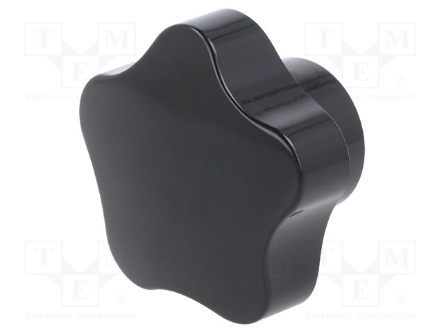 Knob; Dia: 50mm; M8; 20mm; H: 33mm; duroplast (PF); black gloss