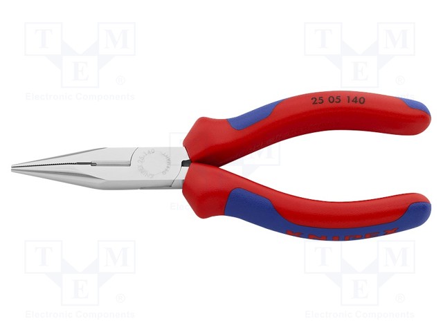 Pliers; cutting,half-rounded nose,universal; 140mm