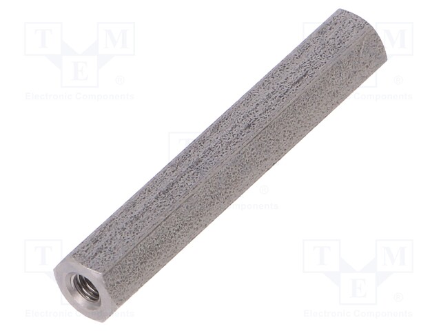 Screwed spacer sleeve; Int.thread: M2,5; 30mm; hexagonal