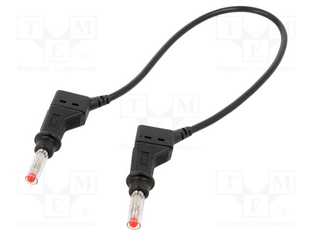 Connection cable; 32A; 4mm banana plug-4mm banana plug; black