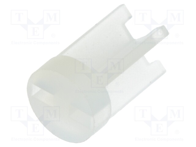 Spacer sleeve; LED; Øout: 6mm; ØLED: 5mm; L: 9.5mm; natural; UL94V-2