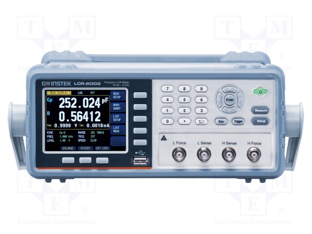 LCR meter; LCD 3,5"; 0,00001÷99,999MΩ; 0,00001p÷9999,99mF; 3kg