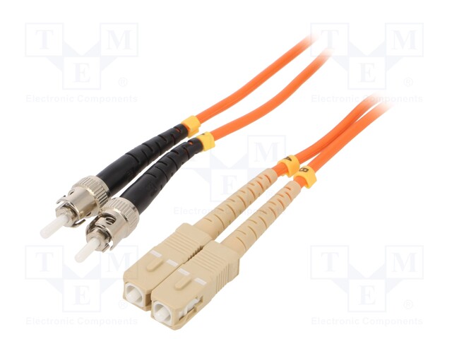 Fiber patch cord; OM2; SC/UPC,ST/UPC; 2m; Optical fiber: 50/125um