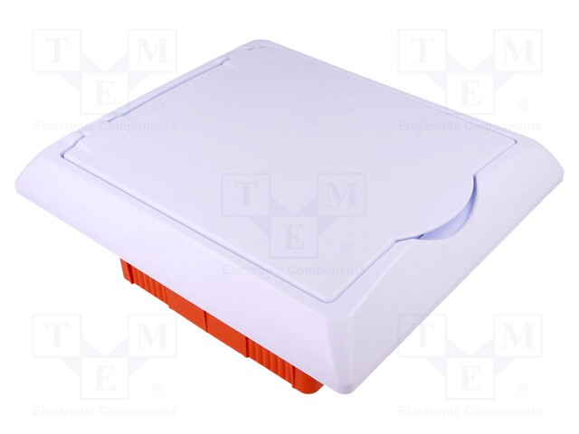 Enclosure: for modular components; IP40; white; No.of mod: 6; 400V