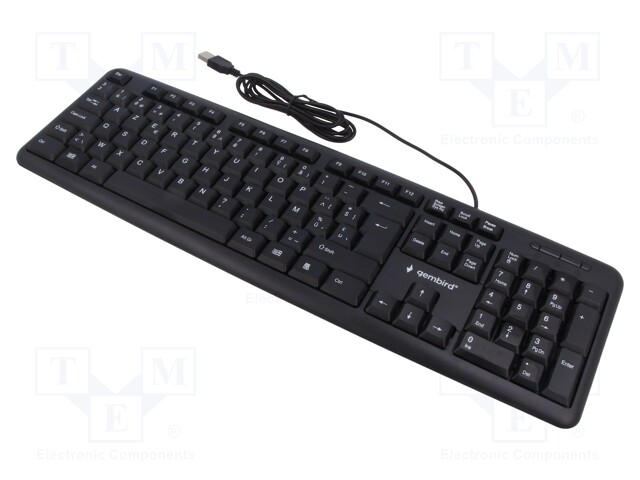 Keyboard; black; USB A; BE layout,wired; 1.5m