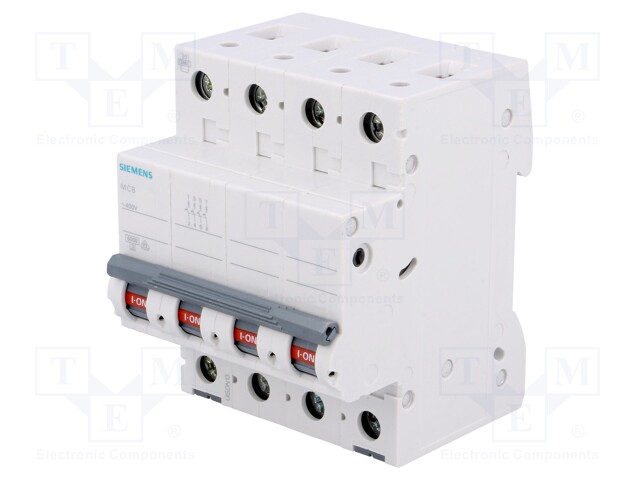 Circuit breaker; 400VAC; Inom: 1A; Poles: 4; DIN; Charact: C; 6kA