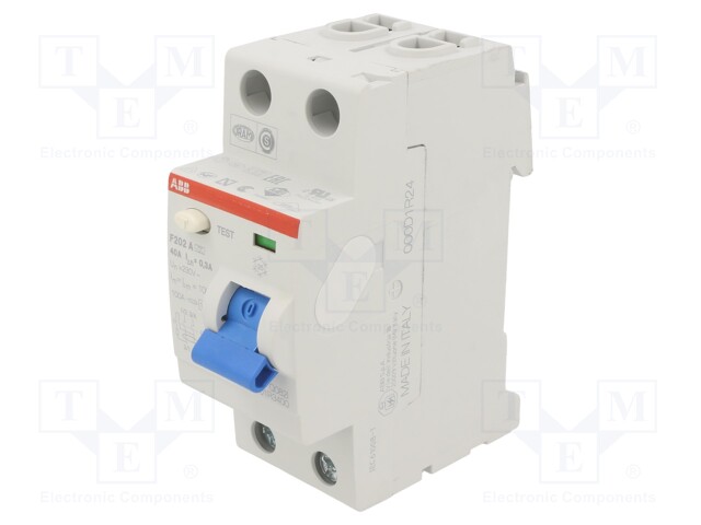 RCD breaker; Inom: 40A; Ires: 300mA; Max surge current: 5000A; 400V