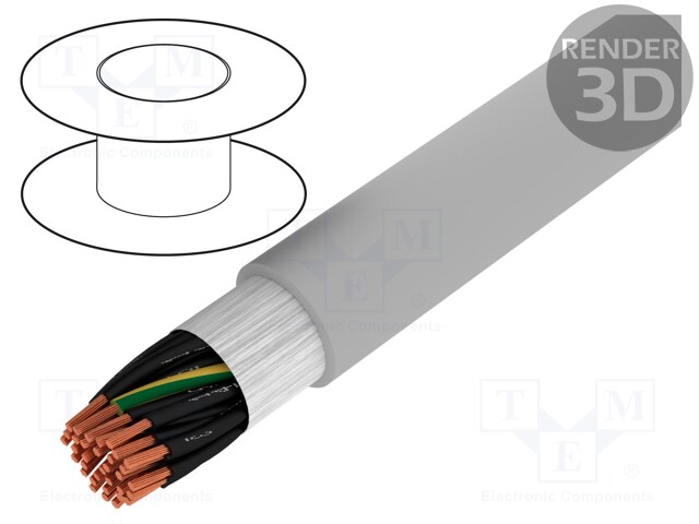 Wire: control cable; ÖLFLEX® FD CLASSIC 810; 34G1mm2; PVC; grey