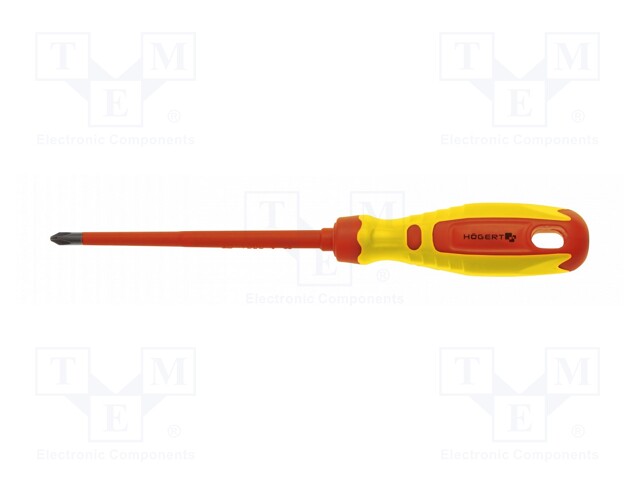 Screwdriver; slim; insulated; Phillips; PH2; 100mm; 1kVAC