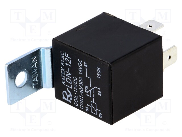 Relay: electromagnetic; SPDT; Ucoil: 12VDC; 40A; automotive; 38g