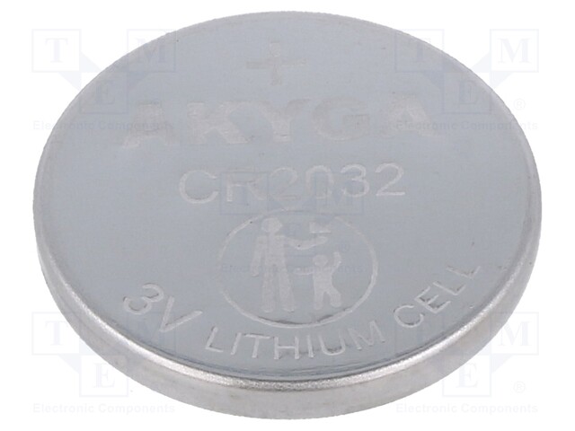 Battery: lithium; 3V; CR2032,coin; Ø20x3.2mm; 210mAh