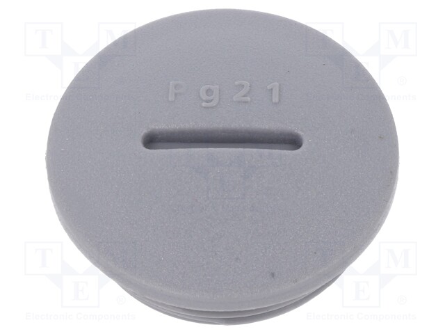 Stopper; PG21; Mat: polyamide; dark grey; Pcs: 10