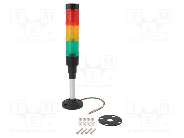 Signaller: signalling column; LED; red/yellow/green; Usup: 24VDC