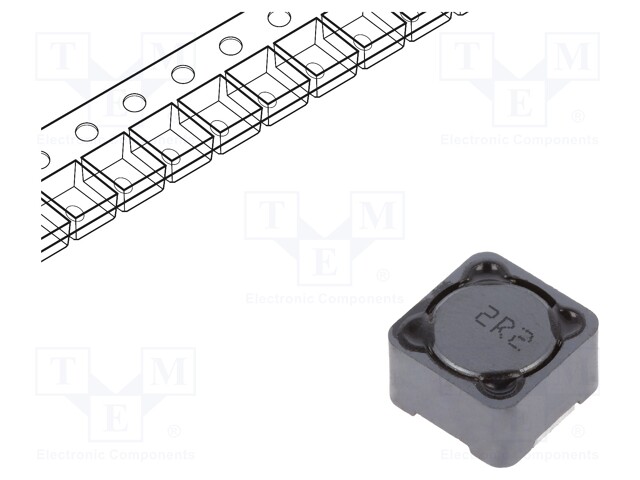 Inductor: wire; SMD; 2.2uH; 8.5A; 10mΩ; 12x12x8mm; ±20%; -40÷125°C