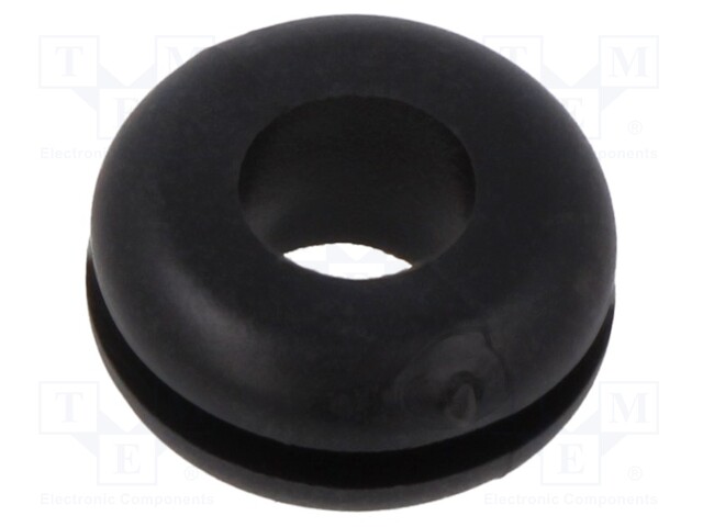 Grommet; black; UL94HB; TPR