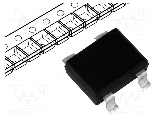 Single-phase bridge rectifier; Urmax: 20V; If: 1A; Ifsm: 40A; SMT