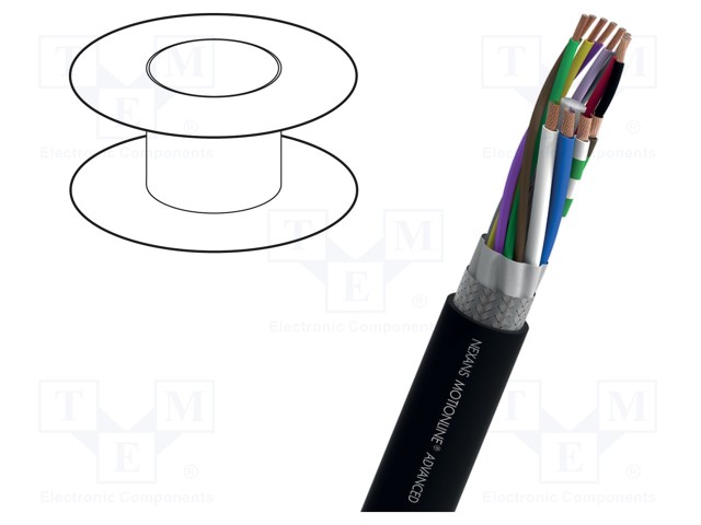 Wire: test lead cable; 4x2x0,14mm2 + 4x0,5mm2; PUR; green; 8.5mm