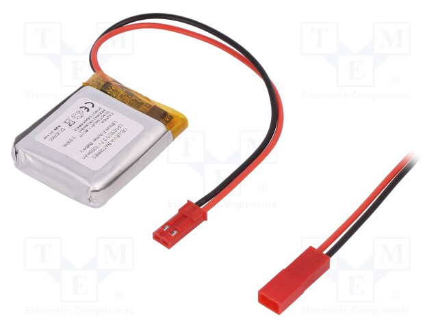 Re-battery: Li-Po; 3.7V; 1050mAh; Leads: cables; 10x30x35mm