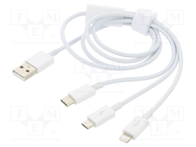 Cable; High Speed,USB 2.0; 0.5m; white; 3.5A