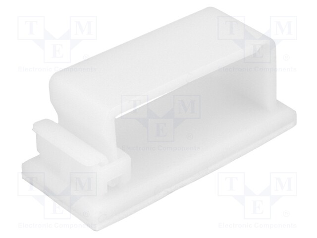 Self-adhesive cable holder; polyamide; natural; UL94V-2