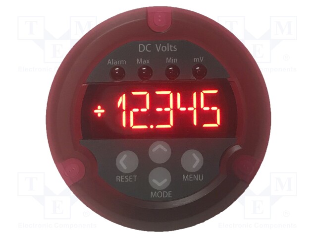 Panel DC voltage meter; digital; VDC: 2÷20V; VDC accuracy: ±0,2%