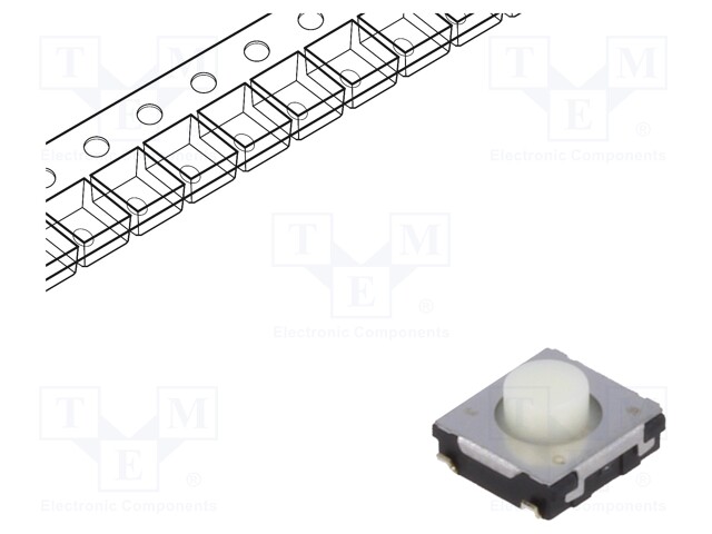 Microswitch TACT; SPST; Pos: 2; 0.02A/15VDC; SMT; none; 0.5N; 3.1mm