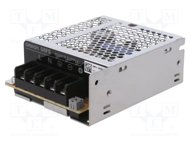 Power supply: switched-mode; 25W; 5VDC; 5A; OUT: 1; 99x82x35mm; 250g