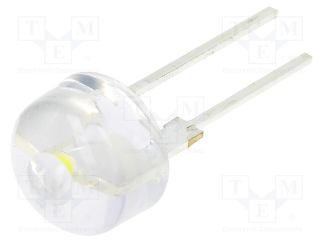 LED; 10mm; white cold; 90000mcd; 17°; Front: convex; Pitch: 5.16mm