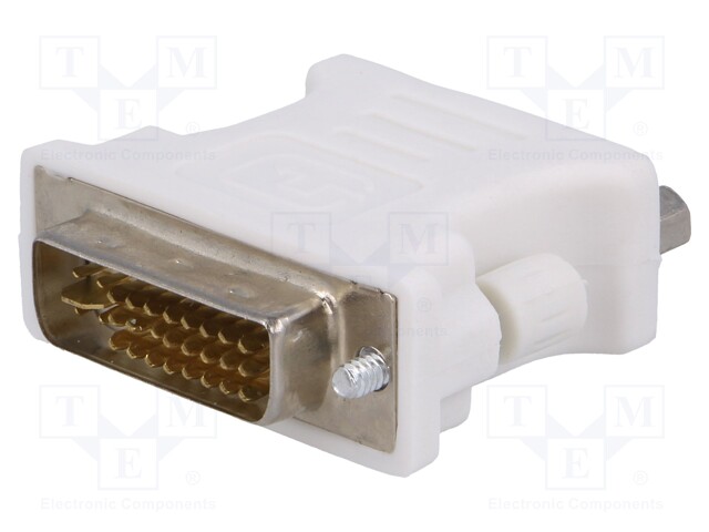 Adapter; D-Sub 15pin HD socket,DVI-I (24+5) plug; Colour: white