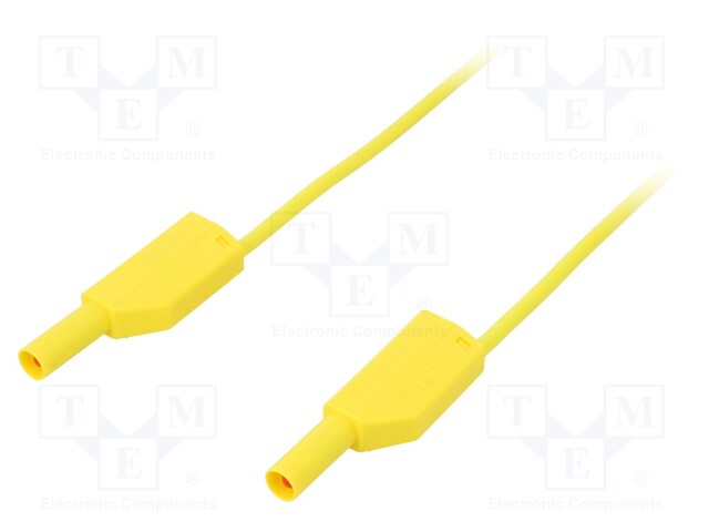 Test lead; PVC; 0.5m; yellow; 16A; 1kV; Cond.cross sec: 0.75mm2