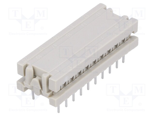 IDC transition; PIN: 20; DIL 7,62mm; IDC,THT; for ribbon cable