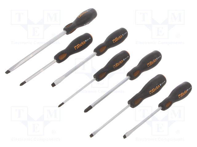 Kit: screwdrivers; Pcs: 7; for impact; Phillips,slot