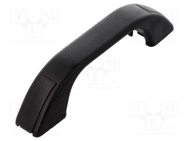 Handle; Mat: polypropylene; black; H: 25.2mm; L: 112.4mm; W: 18.6mm